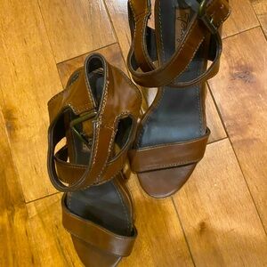 Brown Zara wedges